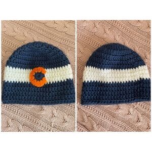 ✅2/$12,3/$16 Knit Colorado beanie- orange and navy